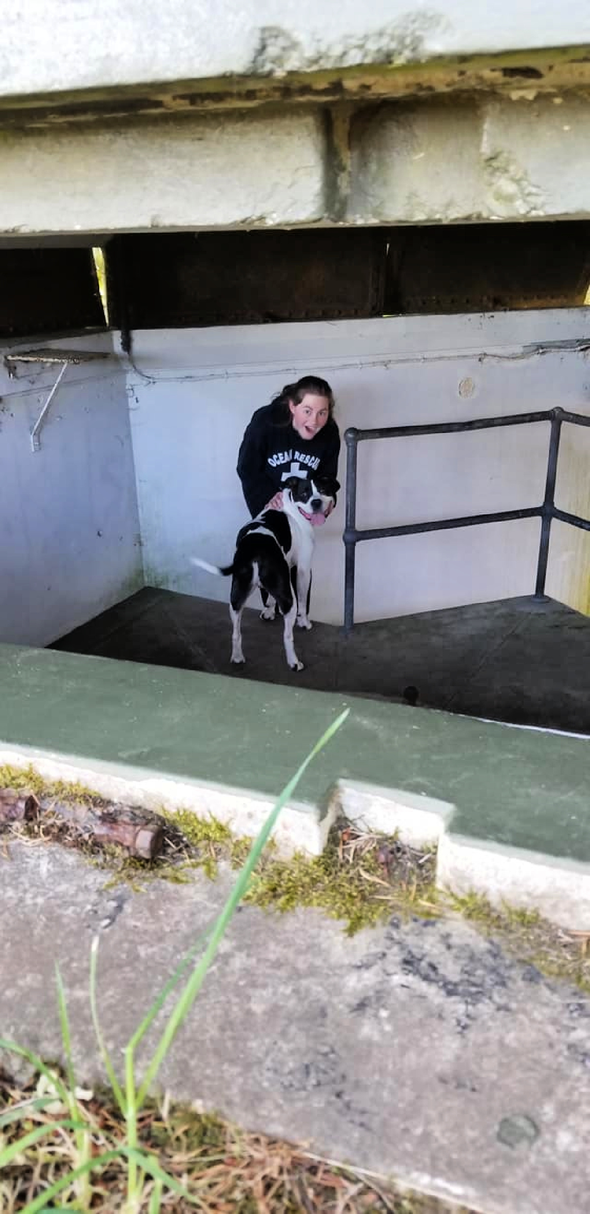 Kylie And Bentley In Fort Flagler Bunker